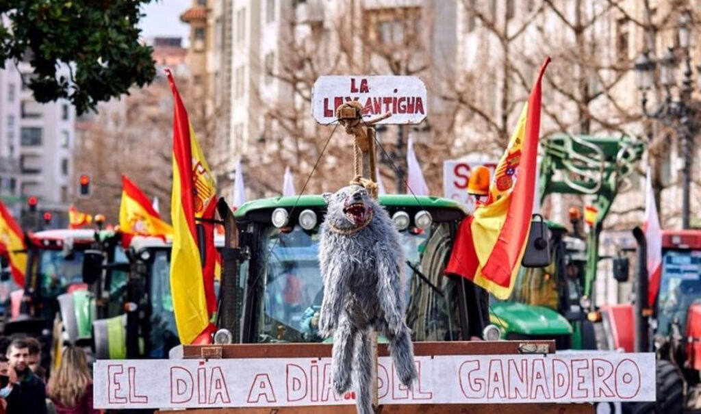 Tractorada en Santander Marzo 2022 protesta agricultores y ganaderos