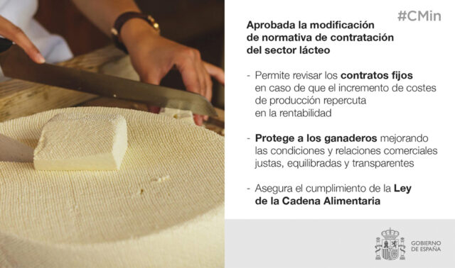 Aprobada normativa sobre contratación sector lácteo