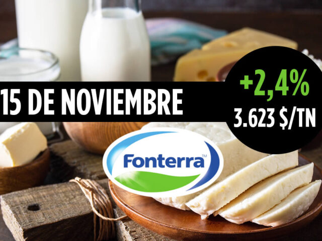 Lácteos con precios de subasta Fonterra