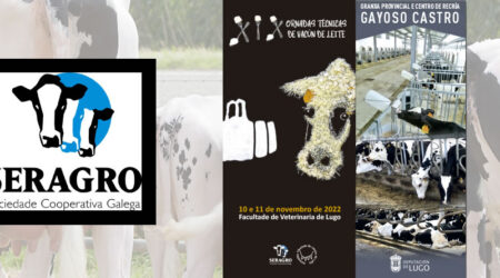 Vacas de leche y cartel Jornadas Seragro 2022