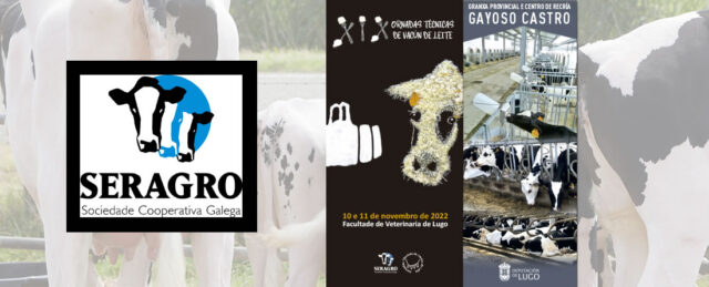 Vacas de leche y cartel Jornadas Seragro 2022
