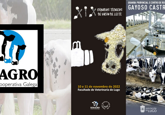 Vacas de leche y cartel Jornadas Seragro 2022