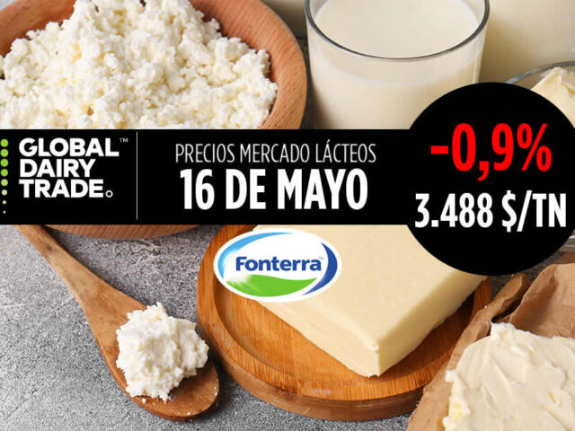 Lácteos con precios de cotización de Fonterra