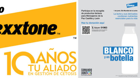 Logotipo Kexxtone de Elanco y cartel campaña Blanco y en Botella