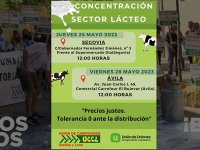 Concentraciones del sector lácteo en Castilla y León