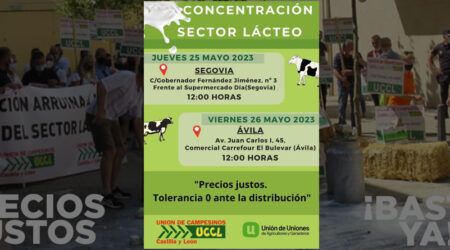 Concentraciones del sector lácteo en Castilla y León