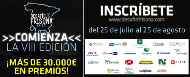 Desafío Frisona 2023 y logotipos de patrocinadores