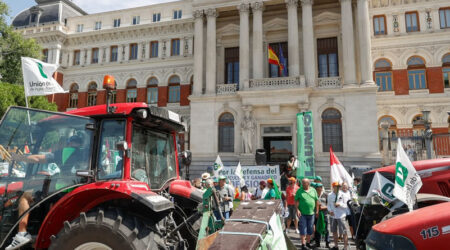 imagen de una tractorada de unión de uniones en madrid