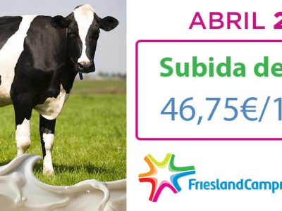 Friesland Campiña precio leche en granja Abril 2024