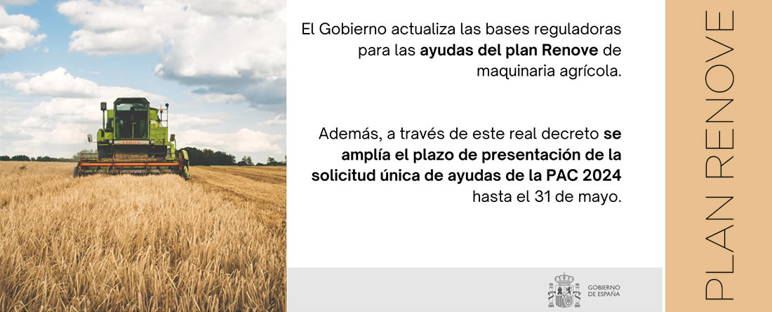Plan RENOVE Maquinaria Agrícola 2024