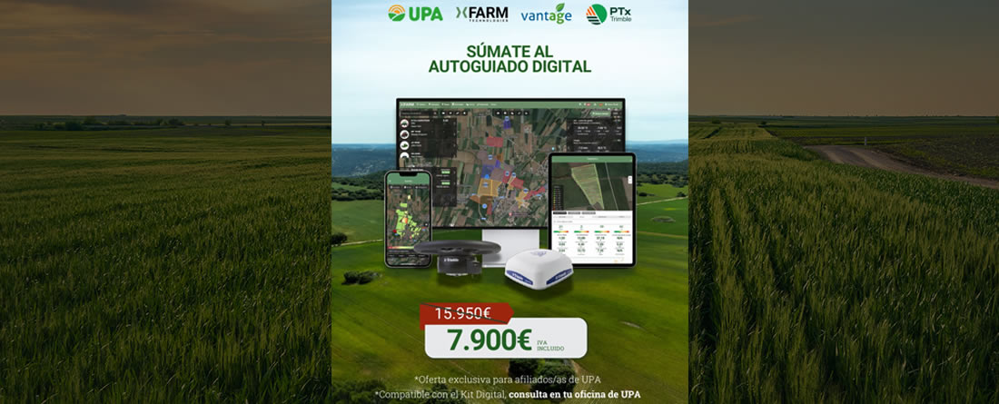 UPA alcanza un acuerdo con xFarm y Trimble para llevar el autoguiado GPS