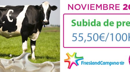 Friesland Campiña precio garantizado leche en granja noviembre 2024