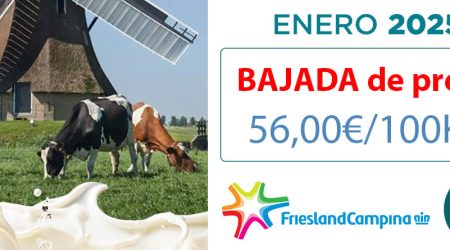 Friesland Campiña Precio garantizado leche en granja Enero 2025