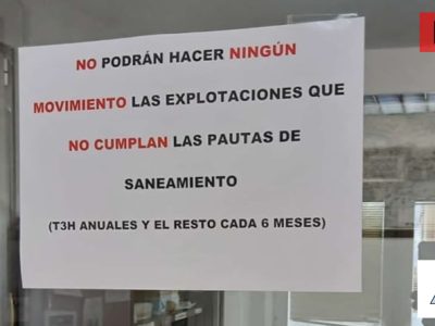 La Asociación de Ganaderos 19 de Abril ha trasladado a la Dirección General de Producción Agrícola y Ganadera su firme rechazo a la prohibición de movimientos impuesta a explotaciones ganaderas