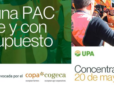 Agricultores y ganaderos se concentran hoy 20 de mayo de 2025 en Madrid por un presupuesto fuerte para la PAC