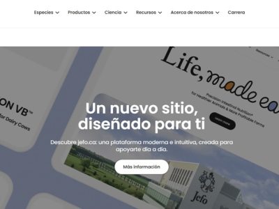 Jefo Nutrition lanza un nuevo sitio web para servir mejor a los profesionales de la nutrición animal en todo el mundo