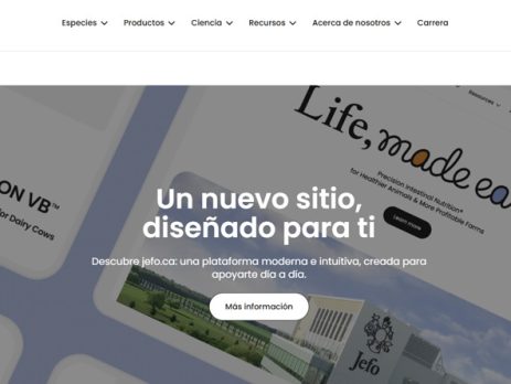 Jefo Nutrition lanza un nuevo sitio web para servir mejor a los profesionales de la nutrición animal en todo el mundo