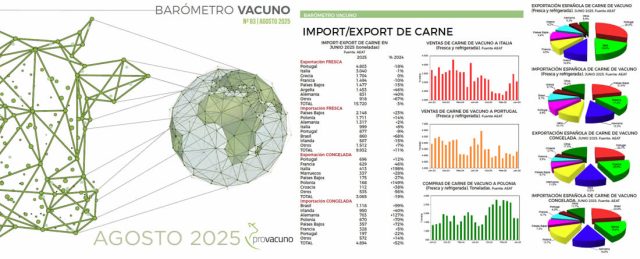PROVACUNO publica el Barómetro Vacuno para Agosto 2025