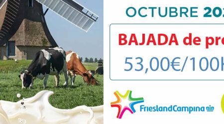 Friesland Campiña, precio garantizado en granja de 53,00€ para octubre de 2025