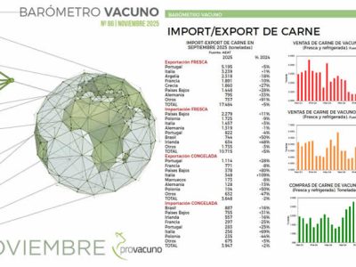 PROVACUNO publica el Barómetro Vacuno para Noviembre 2025