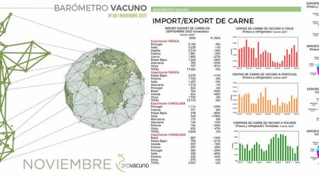 PROVACUNO publica el Barómetro Vacuno para Noviembre 2025