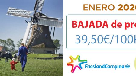 Friesland Campiña, precio garantizado en granja de 39,50€ para enero