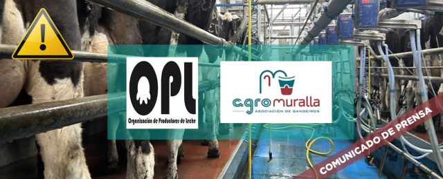 Agromuralla y asociación OPL muestran su oposición a la bajada del precio de la leche de vaca en origen que están promoviendo las industrias lácteas