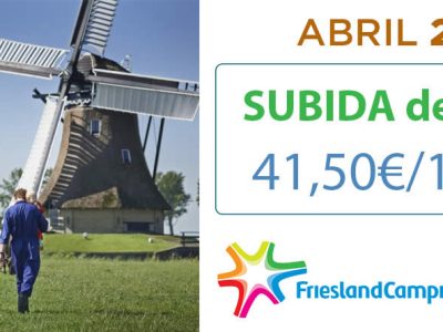 Friesland Campiña, precio garantizado en granja de 41,50€ para abril de 2026
