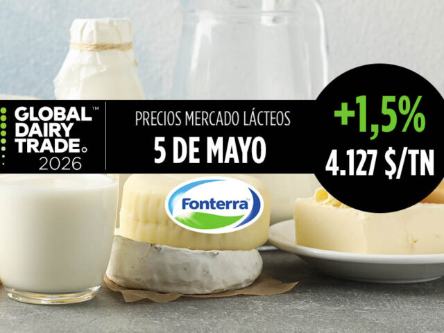 Fonterra 5 mayo de 2026, subida del +1,7% en el índice del precio de los lácteos