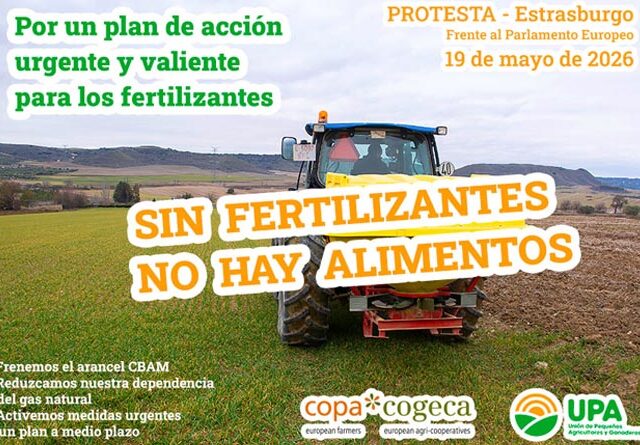 Agricultores de toda Europa se manifestarán en Estrasburgo por la crisis de fertilizantes