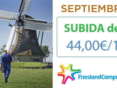 Friesland Campiña, precio garantizado en granja de 44,00€ para septiembre